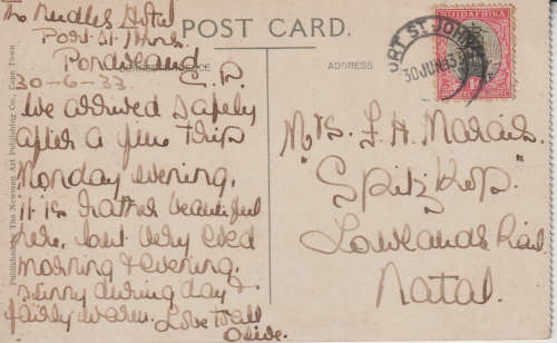 USED POST CARD PORT ST JOHNS