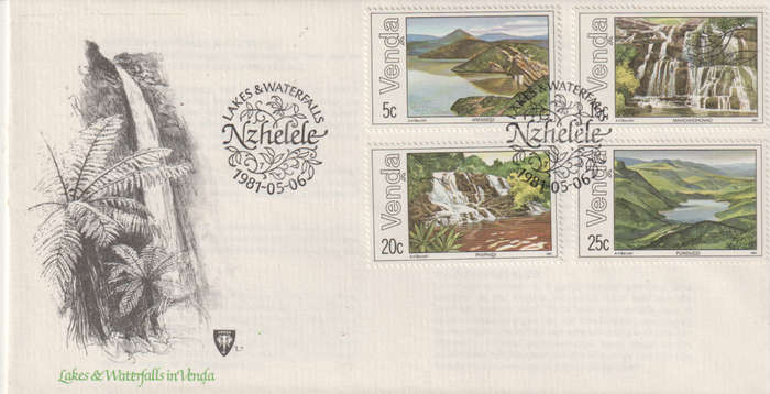 VENDA FDC 1981 Lakes and Waterfalls