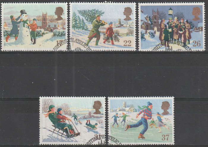 GB 1990 Christmas Stamps UNH SG 1526-30