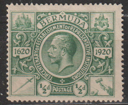 BERMUDA 1921 The 300th Anniversary of Local Representive Institutions MM SG 75