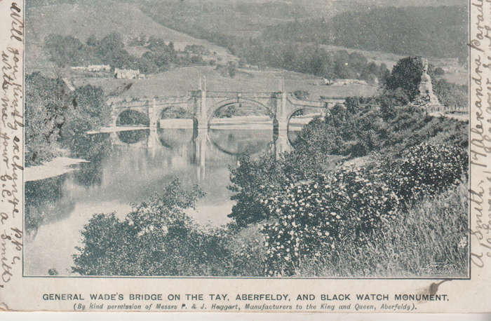 VINTAGE USED POST CARD GENERAL WADES BRIDGE 1904