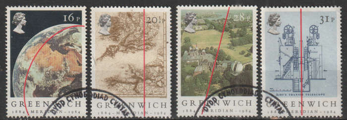 GB 1984 The 100th Anniversary of the Greenwich Meridian UNH SG 1254-7