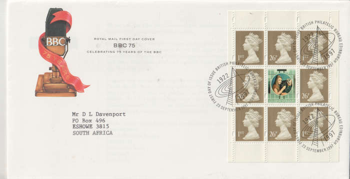 GB FDC 1997 celebrating 75 yrs of the bbc DX19
