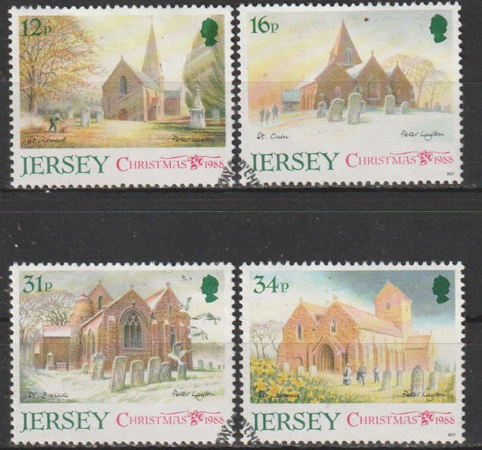 JERSEY 1988 Christmas Stamps UNH SG 458-61