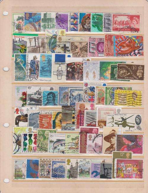 GREAT BRITAIN ON STOCK ALBUM PAGE USED