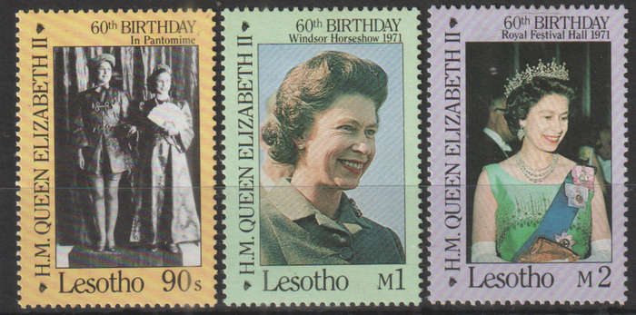 Lesotho - 1986 The 60th Anniversary of the Birth of Queen Elizabeth II MM SG701-3