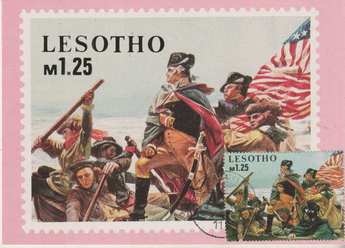 LESOTHO 1982 The 250th Anniversary of the Birth of George Washington, MAXI CARD POST CARD SET