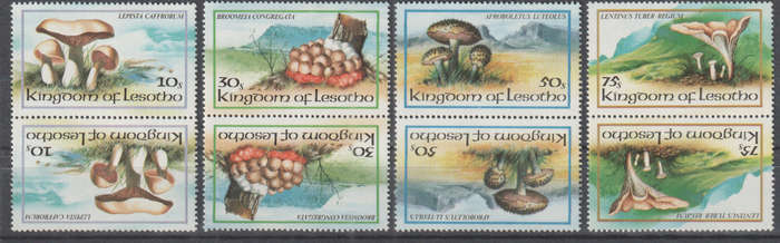 LESOTHO 1983 Fungi UMM SG 532-5 TETE BECHE PAIRS