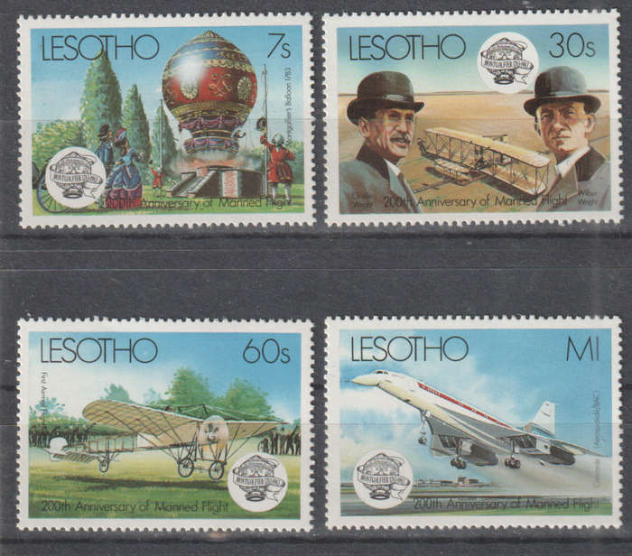 LESOTHO 1983 The 200th Anniversary of Manned Flight UMM SG 545-8
