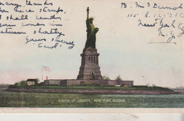 USED POST CARD WITH POSTAL HISTORY USA 1904