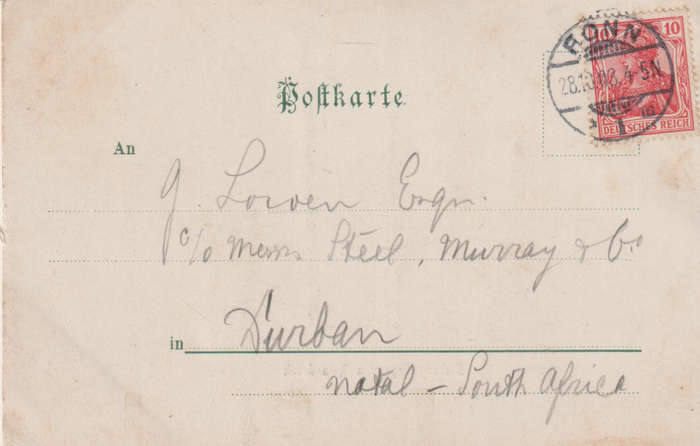 USED POST CARD WITH POSTAL HISTORY GERMANY 1903