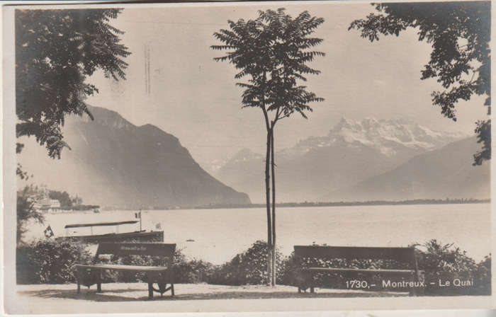 USED POST CARD WITH POSTAL HISTORY SWITZERLAND
