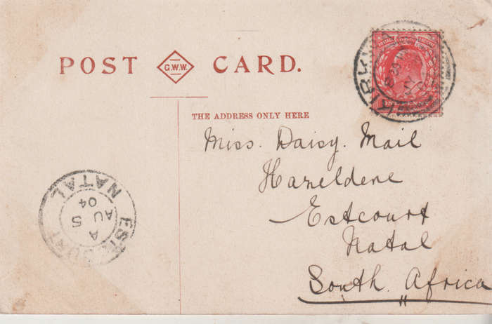 USED POST CARD UK 1904