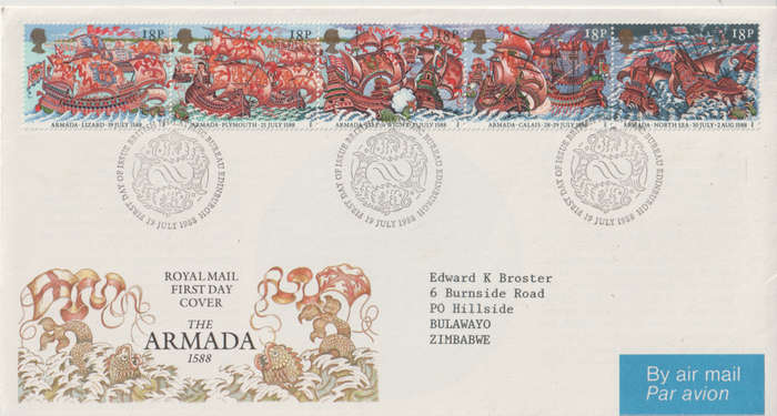 GB FDC 1988 The 400th Anniversary of the Spanish Armada