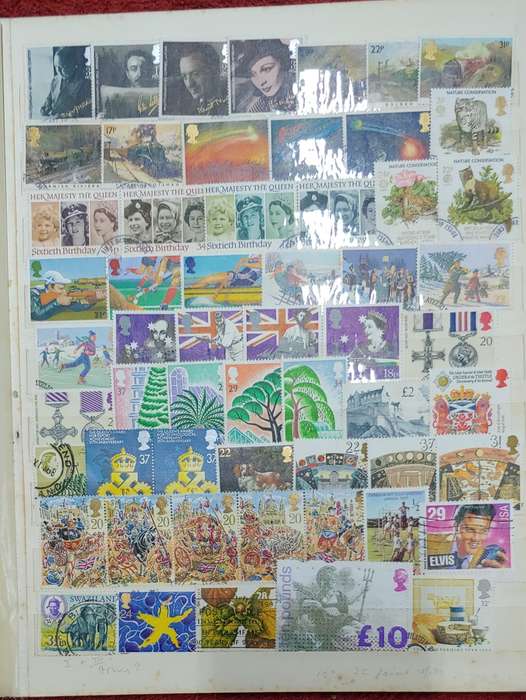 USED A4 STOCKBOOK FULL OF MIXED WORLDS STAMPS 12/24 PAGES