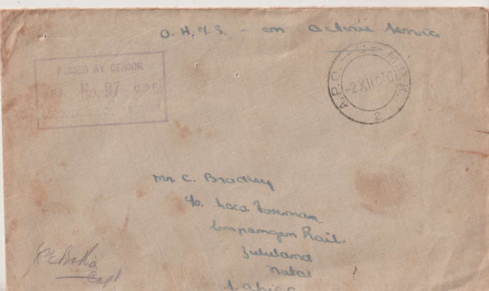 PASSED BY CENSOR NO 97 UDF 1940