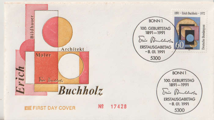 GERMANY 1991 The 100th Anniversary of the Birth of Erich Buchholz, Artist FDC SG 2339