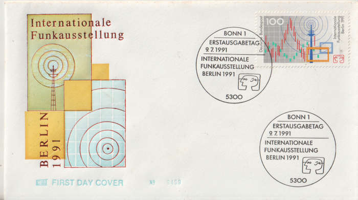 GERMANY 1991 Radio Exhibition in Berlin FDC SG 2406