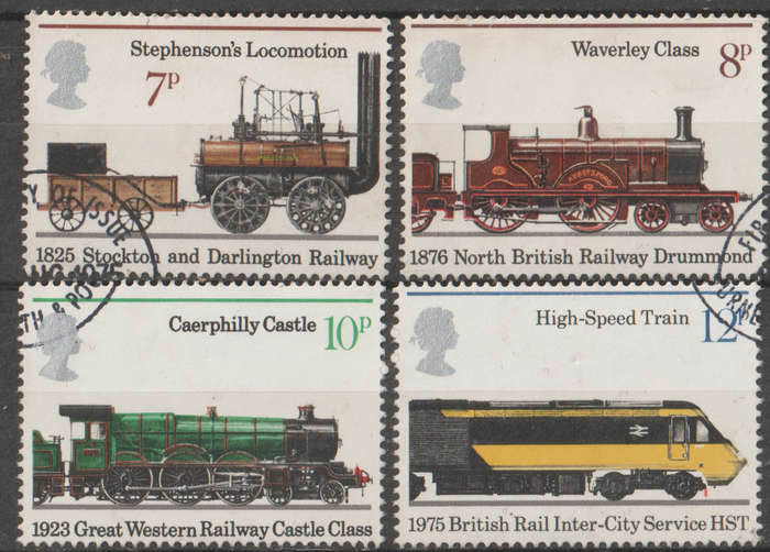 ENGLAND  1975 Locomotives UNH SG 984-7