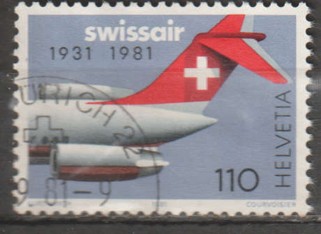 SWITZERLAND  1981 The 50th Anniversary of Swissair ULH SG 1006