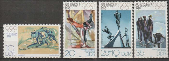 DDR 1980 Winter Olympic Games - Lake Placid, New York UMM SG E2188-91