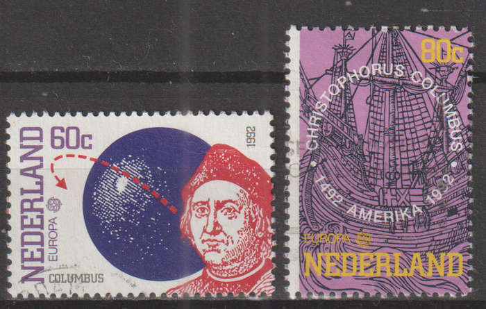 NETHERLANDS 1992 EUROPA Stamps - Voyages of Discovery in America ULH SG 1645/6