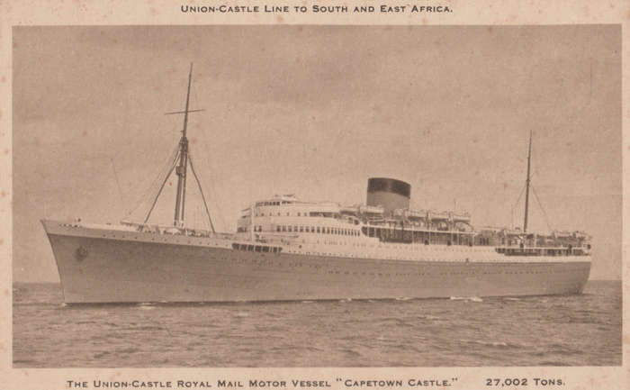 UNION CASTLE LINE CAPETOWN CASTLE MINT POSTCARD