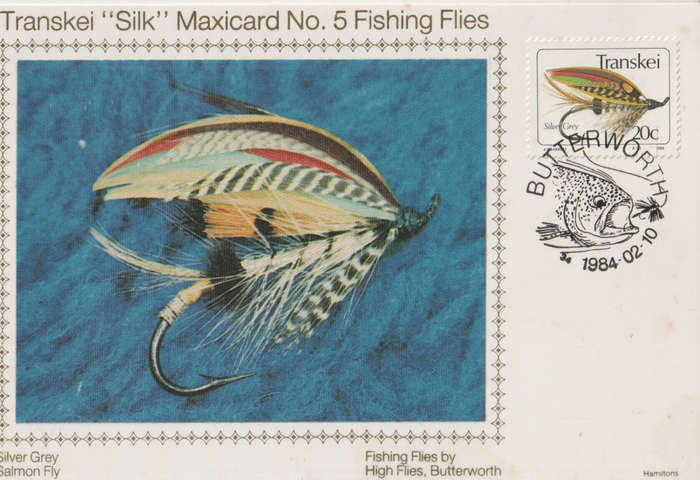 MINT SILK POST CARD/MAXI CARD TRANSKEI SA LIGHT MARKS