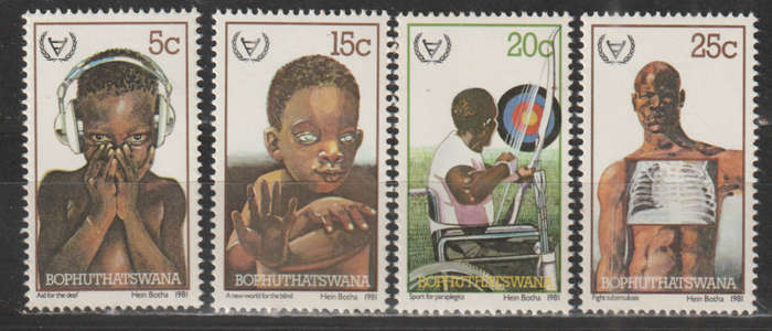 BOPHUTHATSWANA 1981 International Year of Disabled Persons UMM