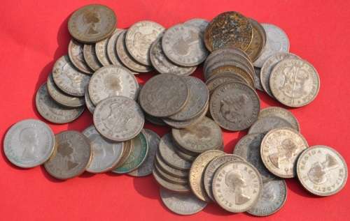 LUCRATIVE LOT of 2S Florin Two Shillings 50% Ag - will only be shipped by courier or postnet