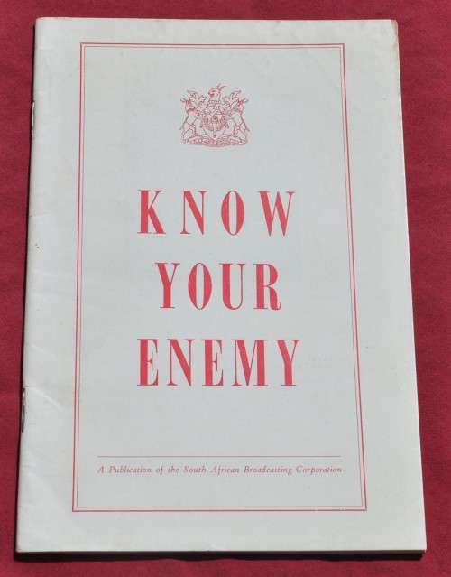 KNOW YOUR ENEMY - DEMANDING AFRICANA COLLECTIBLE