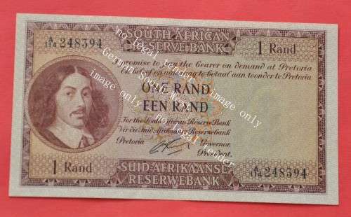 1 Rand 1962 R1, prefix A114, E/A, G Rissik, 1st issue - VERY COLLECTIBLE CONDITION