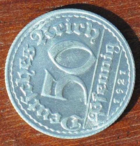 DEUTSCHES REICH 50 Pfennig 1921 D - Rare German Coin aUNC - SCARCE IN THIS TOP CONDITION