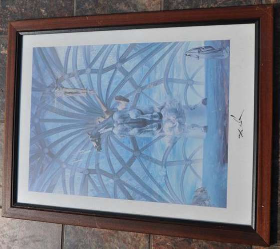 HUGE ESOTERIC / METAPHYSICAL ARTWORK, framed TOP CONDITION - pick up possible