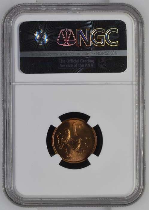1965 English Proof 1 Cent - NGC Graded PF65RB.