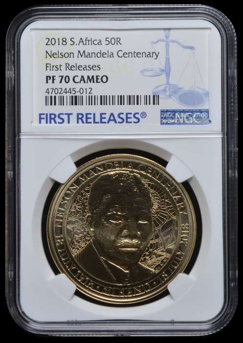 *** PERFECT *** 2018 Nelson Mandela Proof 100th Anniversary Bronze R50 - NGC PF70 Cameo.