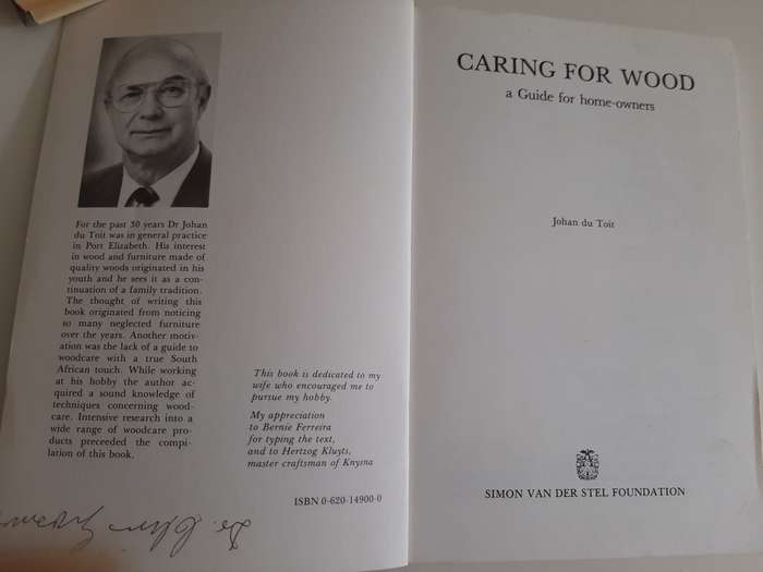Caring for Wood  - Houtversorging - Johan DU TOIT