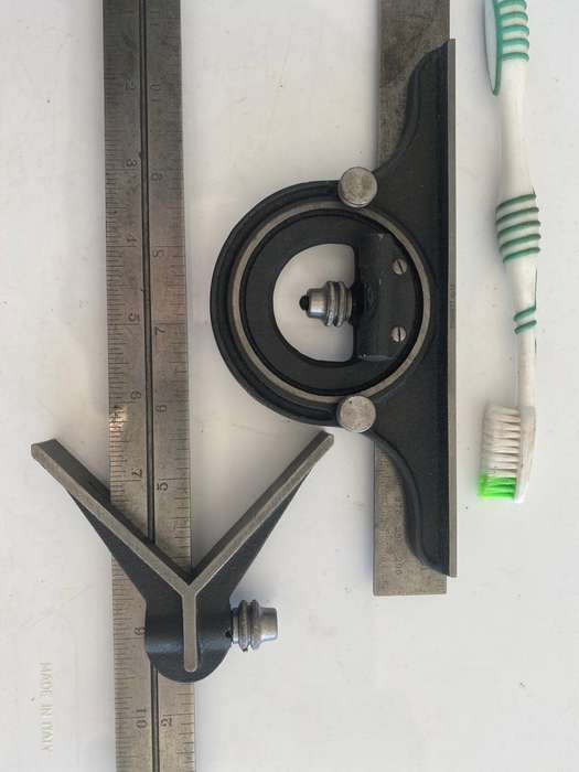 Starrett - Combination Square Set with a 12 inch and 30 cm Ruler used Interchangeably.