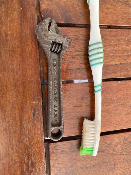 Small 4-inch Bahco Sweden 8069 adjustable Wrench (shifting spanner).