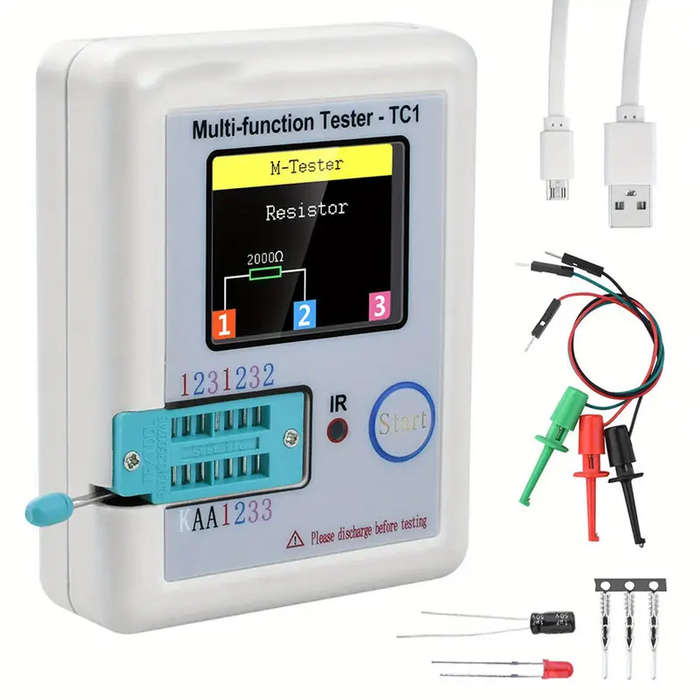 Multimeter Transistor Tester Diode Triple Conductor Capacitor Resistor Detector LCR-TC1 1.8TFT LCD