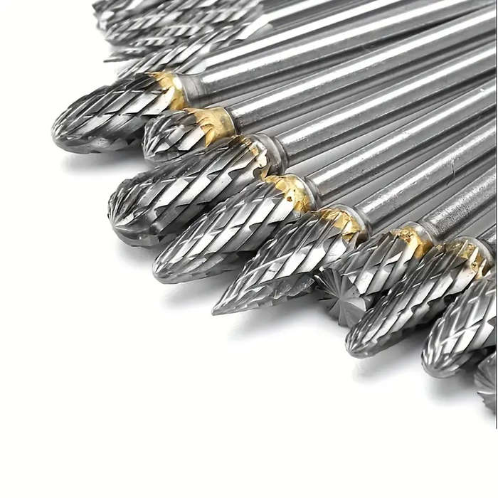 20pcs Rock Carbide Burr Set Compatible With Rotary Tool 2.54/20.32cm Shank Die Grinder Rotary Tool