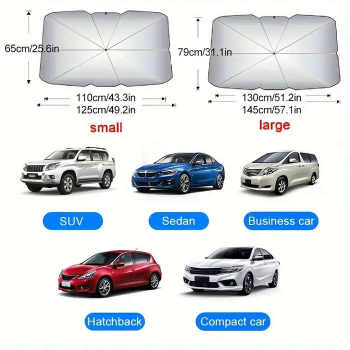 Automobile Windshield Sunshade-Foldable Automobile Umbrella Sunshade