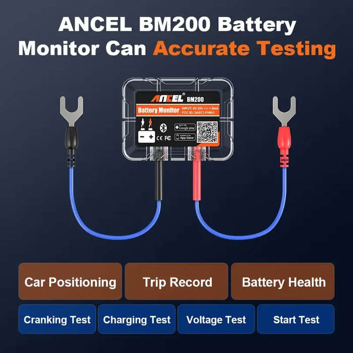 12V Car Battery Tester, 4.2 Automotive Battery Monitor Auto Battery Load Analyzer