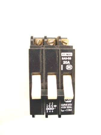 Three Phase 20 Amp / 2.5 Ka Samite Circuit Breaker