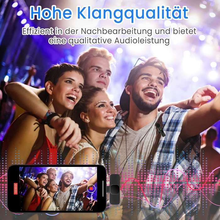 AE-62 K8 Wireless Lavalier Microphone - Type C Plug n Play Live Vlogging