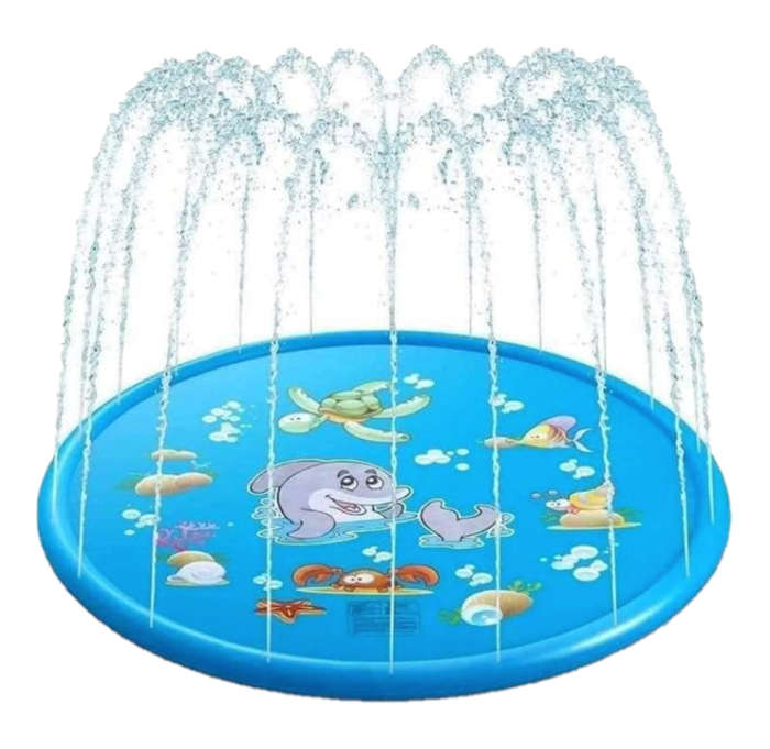 Spray and Splash Kids Outdoor Garden Sprinkle Mat Water Toy - 100CM