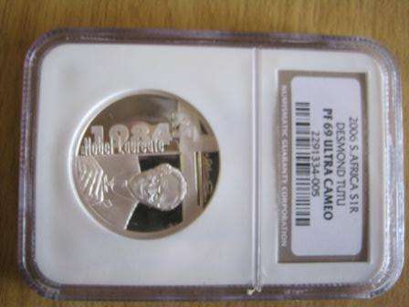 2006 Silver R1 Desmond Tutu PF 69 Ultra Cameo
