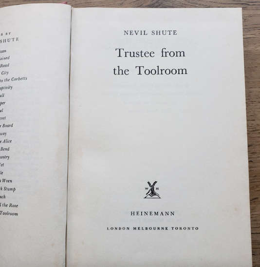 Trustee from the Toolroom by Nevil Shute