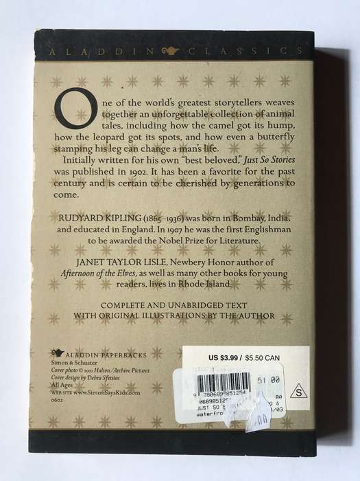 Just So Stories by Rudyard Kipling