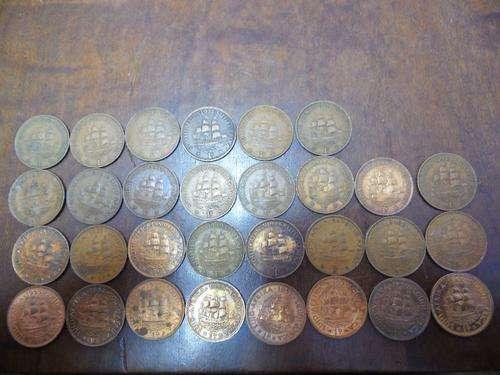 1931 - 1960 Complete Set of 1D Pennies    **30 Coins in Sequence**
